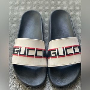 Gucci Stripe Rubber Slide ‘Ecru’
